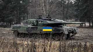 TERRIFYING! Ukraine's Leopard 2 tank was involved in a fierce battle with Russia's T-90SM main tank