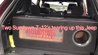 Sundown Audio ZV6 12’s tearing up this Jeep