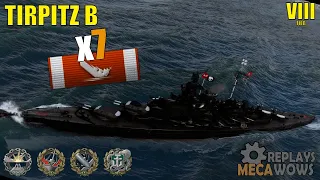 Battleship Tirpitz B 7 Kills & 211k Damage | World of Warships Gameplay