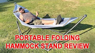 Tranquillo Portable Hammock Stand for 2 Persons 550 lbs REVIEW and SETUP TAKEDOWN