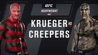 Freddy Krueger vs. Jeepers Creepers (EA Sports UFC 3) - CPU vs. CPU - Crazy UFC 👊🤪