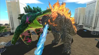 Rampage at its best: Godzilla vs. Jira Smash!(Hungry Shark) - Animal Revolt Battle Simulator