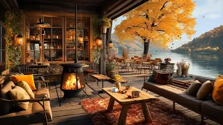 Smooth Jazz Instrumental Music 🍂 Cozy Fall Coffee Shop Ambience ~ Warm Jazz Music to Relax, Study