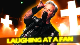 JAMES HETFIELD LAUGHING AT A FAN DURING MASTER OF PUPPETS LIVE (2022) #METALLICA