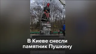 В Киеве снесли памятник Пушкину
