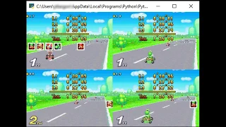 Artificial neural network playing Mario Kart