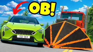 TROLLING OB with a Ram Plow During a Police Chase in BeamNG Drive Mods!