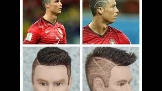 Cristiano Ronaldo Zig Zag World Cup 2014 Haircut Tutorial