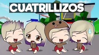 PASAMOS 24 HORAS SIENDO BEBÉS CUATRILLIZOS EN BROOKHAVEN ROBLOX!