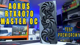 Aorus RTX4070 Master OC - test and review - big cooling on it!