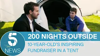 Boy sleeps in tent for months in memory of friends | 5 News