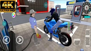 New Blue motor 🛵 in highway 🛣️ 3D driving class #zzz gaming#