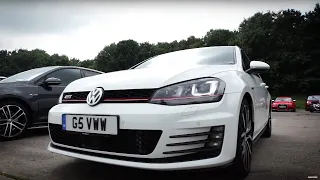 VW Golf R vs VW Golf GTI PP vs VW Golf GTD | Top Gear: Drag Races