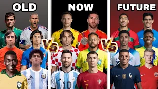 Old Legends VS Now Legends VS Future Legends 🔥 Ultra Ultimate Comparison 💪 (Pele, Messi, Cr7...)