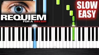 Requiem For a Dream - SLOW EASY Piano Tutorial by PlutaX