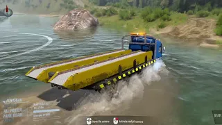 Spintires MudRunner - Kamaz Mod Dump Truck Drives Uphill 2023