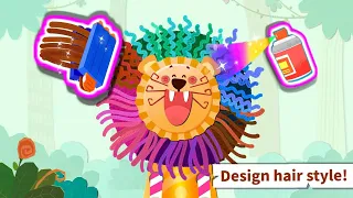 Baby Panda's Animal Puzzle - DIY handicraft lions - Design creative animal puzzle | BabyBus Game