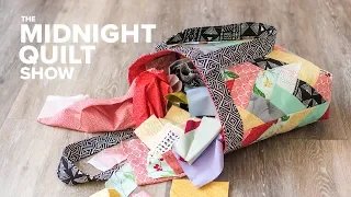 A QUILTED TOTE BAG Challenge with The Crafty Gemini! | Midnight Quilt Show