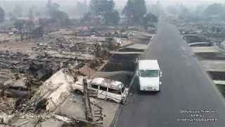 USPS Postman Delivers Mail to Santa Rosa burned homes