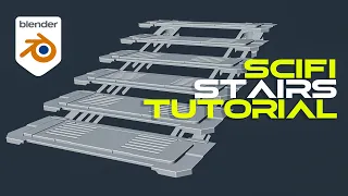 Scifi Stairs tutorial for Blender - hard surface modelling
