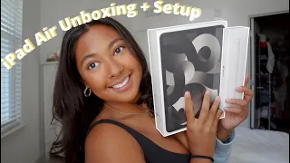 IPad Air 5th Generation + Apple Pencil Unboxing!! -Unboxing, set up, accessories, and more!