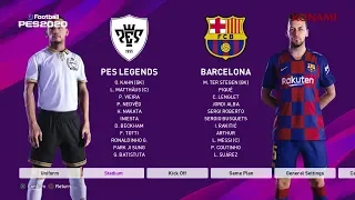 PES 2020 HD Gameplay - Barcelona vs PES Legends