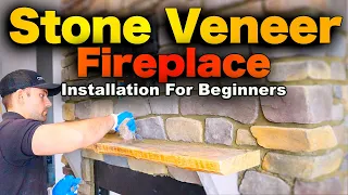 How To Install Stone Veneer On A Fireplace - STEP BY STEP Guide