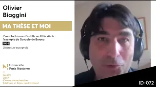 72. Olivier Biaggini parle de sa thèse