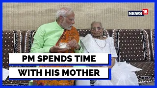 PM Modi Meets His Mother Heeraban Modi In Gandhinagar, Gujarat, Spends Time With Her | PM Modi News