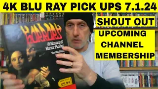 4k & Blu Ray pick ups 8.1.24 Shout out, unboxing, details of upcoming Membership to the channel