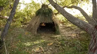 Survival Shelter - Grass Hut (no tools)