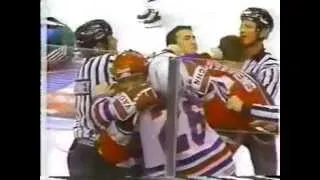 Rangers Devils line brawl April 21, 1992