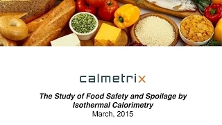 Webinar A: Studies of food safety and spoilage