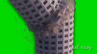 No copyrighted building collapse green screen by||just easy||