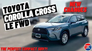 *NEW CHANGES* 2023 TOYOTA COROLLA CROSS LE FWD! | *Full Walkaround Review* | Perfect Compact SUV?!