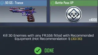 Call Of Duty Mobile Kill 30 Enemies with any FR.556 fitted with Recommended Equipment Task Complete