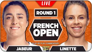JABEUR vs LINETTE | French Open 2022 | Live Tennis Play-by-Play
