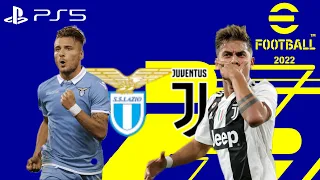 eFootball 2022 Online Gameplay Lazio vs Juventus - efootball new update PS5 - 60FPS