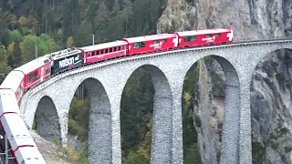 Rhätische Bahn -  Der "Alvra" am Alblua zwischen Chur und St.Moritz Update 2022