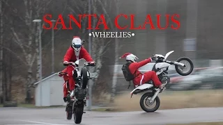 Supermoto Christmas | Santa Claus Doing Wheelies On Motorcycles! [NTK EDIT]