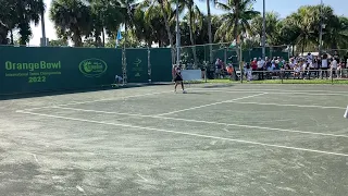 Match point 2022 ITF JA Orange Bowl Girls Final