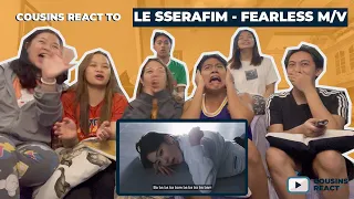 COUSINS REACT TO LE SSERAFIM - FEARLESS OFFICIAL M/V