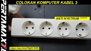 Rakit Kabel Roll Colokan Komputer Broco Anti Nyetrum Pakai Grounding Mudah 🔌🔌🔌 #kabel #komputer #pc