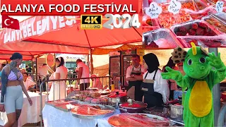 alanya street food festival 2024 / alanya city / alanya antalya turkey holiday turkey travel 2024 4k