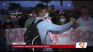 CATANIA L' accoglienza siciliana per Damiano Caruso