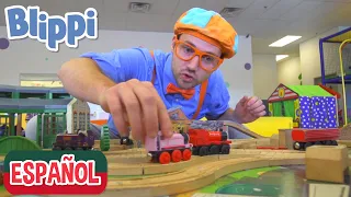 Blippi visita un patio de juego | Parque infantil con blippi | Aprende con Blippi