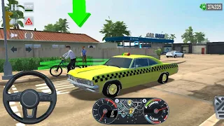 Taxi Sim 2020 ! Gameplay - Android Gameplay Chevrolet Impala Driving Miami City Taxi Car Simulator