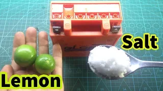 Repair battery with salt and lemon