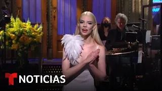 Anya Taylor-Joy habla español en su debut en 'SNL' | Noticias Telemundo