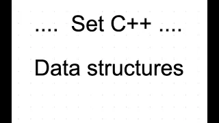 SET | STL in C++